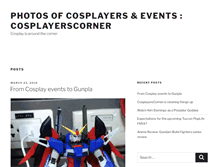 Tablet Screenshot of cosplayerscorner.com